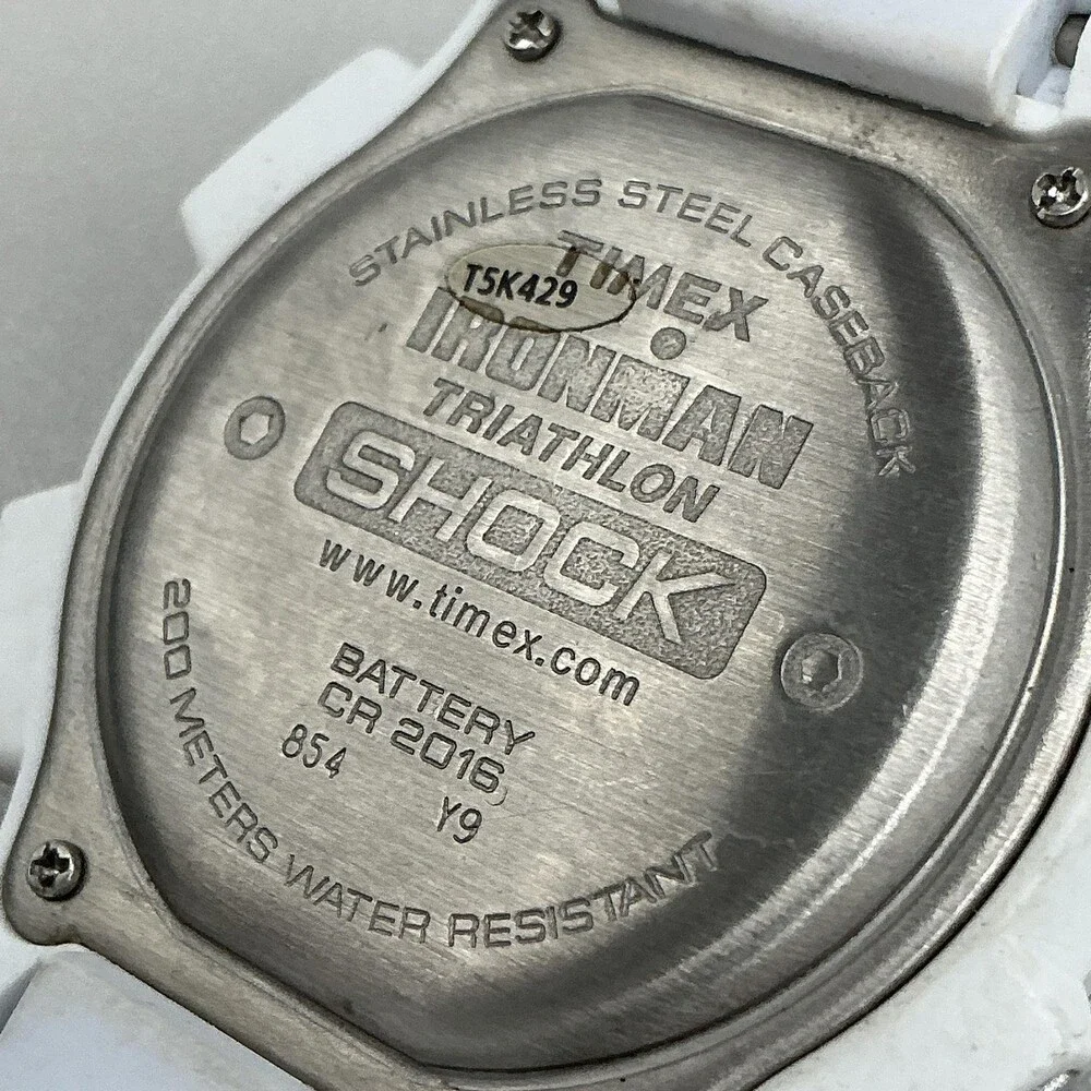 Timex Ironman Triathlon Shock Mens Watch 42mm Gray Digital T5K429 New Battery